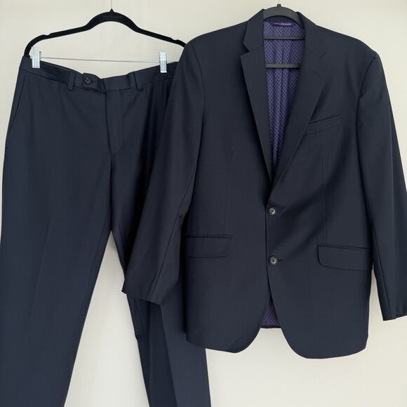 Ted Baker Endurance Suit Mens 40R Blue 100% Wool Jones Professional 32x30 Pants - Picture 1 of 16
